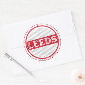 Leeds City Pride Embleem – Engelse identiteit Ronde Sticker (Envelop)