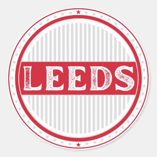 Leeds City Pride Emblem – English Identity Ronde Sticker (Voorkant)