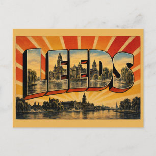 Leeds Engeland Riverside Victoriaanse Vintage Kuns Briefkaart