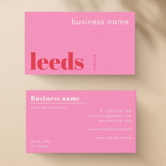 Leeds Engeland UK bedrijf Visitekaartje