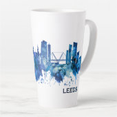 Leeds England Skyline Blue Latte Mok (Rechterhoek)