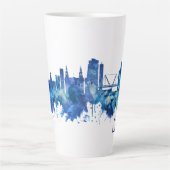 Leeds England Skyline Blue Latte Mok (Voorkant)