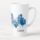 Leeds England Skyline Blue Latte Mok (Rechts)