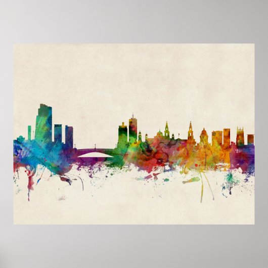 Leeds England Skyline Poster (Voorkant)