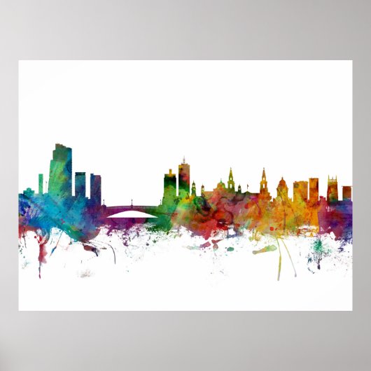 Leeds England Skyline Poster (Voorkant)