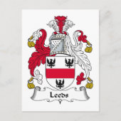 Leeds Family Crest Briefkaart (Voorkant)