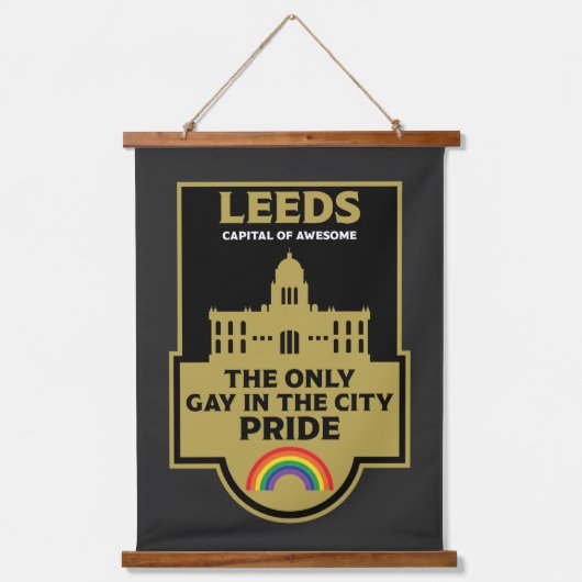 Leeds Gay Pride - Leeds Nederland - LGBT Hangend Wandkleed (Voorkant)