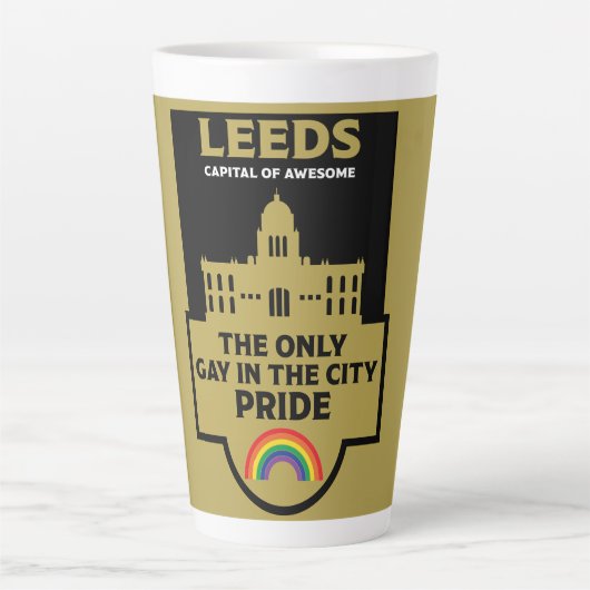 Leeds Gay Pride - Leeds Nederland - LGBT Latte Mok (Voorkant)