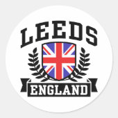 Leeds Ronde Sticker (Voorkant)
