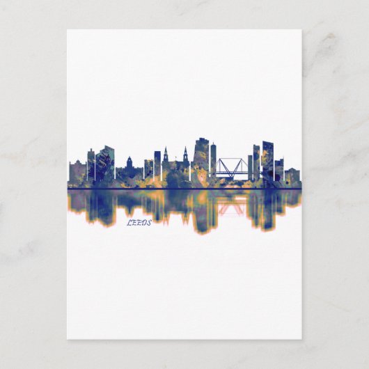 Leeds Skyline Uitnodiging Briefkaart (Voorkant)