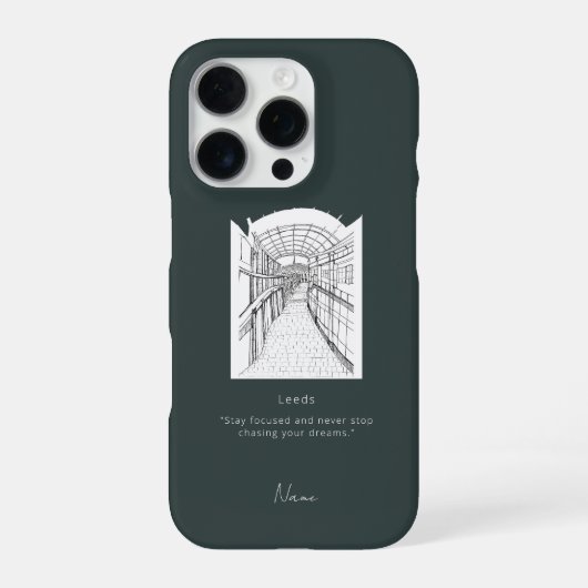 Leeds Tone Sketch iPhone case Hoesje (Achterkant)