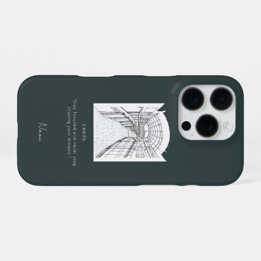 Leeds Tone Sketch iPhone case iPhone Hoesje (Achterkant horizontaal)