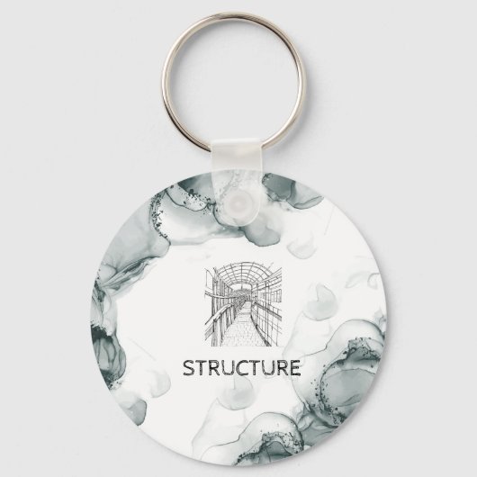 Leeds Tone Waterverf Sleutelhanger (Voorkant)