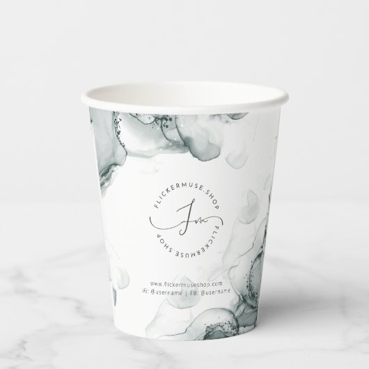 Leeds Tone Waterverf Zakelijk Papier cup Papieren Bekers (Achterkant)