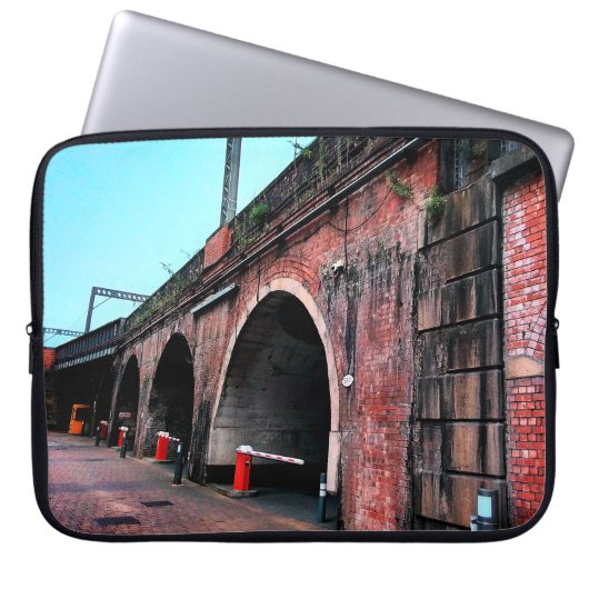 Leeds treinbrug laptop sleeve (Voorkant)