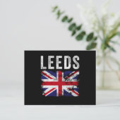 Leeds UK Flag England Herinnering Briefkaart (Staand voorkant)