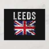 Leeds UK Flag England Herinnering Briefkaart (Voorkant)