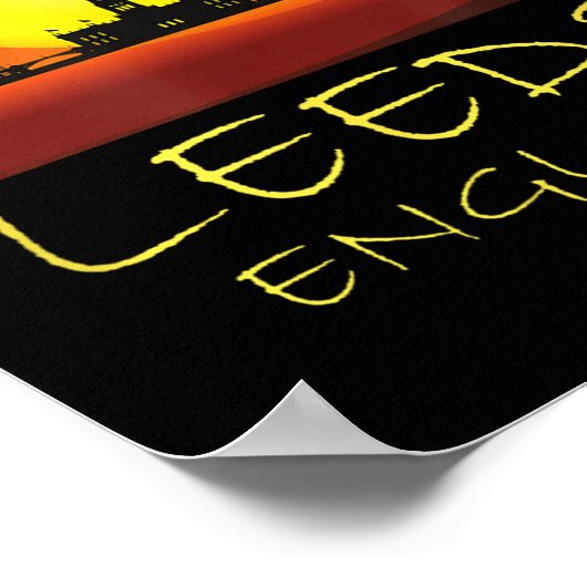 Leeds Yorkshire Engeland Verenigd Koninkrijk Briti Poster (Hoek)