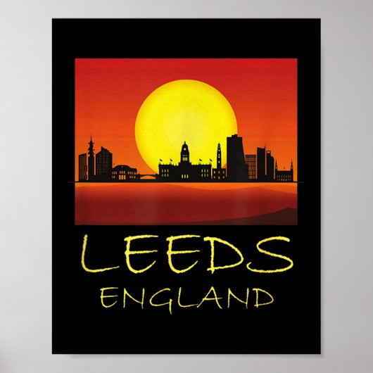 Leeds Yorkshire Engeland Verenigd Koninkrijk Briti Poster (Voorkant)
