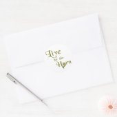 Leef aan de Hoorn Ronde Sticker (Envelop)