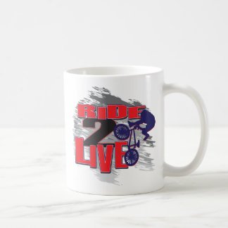 Leef aan Ride Ride om te leven Koffiemok