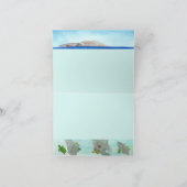 Leef Aloha wenskaart, het schilderen van Zuid-Maui Kaart (Binnen)