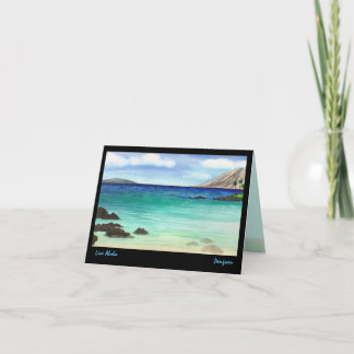 Leef Aloha wenskaart, het schilderen van Zuid-Maui Kaart