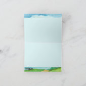 Leef Aloha wenskaart, het schilderen van Zuid-Maui Kaart (Binnen)