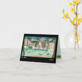 Leef Aloha wenskaart, het schilderen van Zuid-Maui Kaart (Gele Bloem)