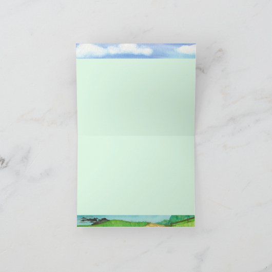 Leef Aloha wenskaart, het schilderen van Zuid-Maui Kaart (Binnen)