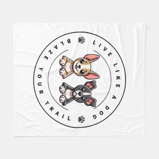 Leef als een hond Blaze Your Trail Fleece Deken (Voorkant (Horizontaal))