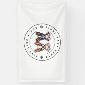 Leef als een hond Blaze Your Trail Spandoek (Verticaal)