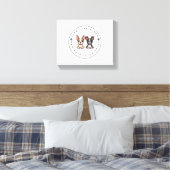 Leef als een hond en ren gratis live canvas afdruk (Insitu (Slaapkamer))
