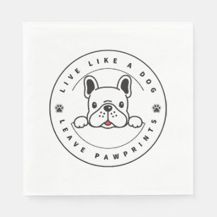Leef als een hond Laat Pawprints (2) Servet
