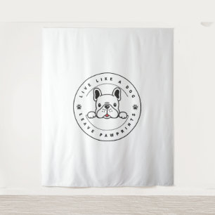 Leef als een hond Laat Pawprints (2) Wandkleed