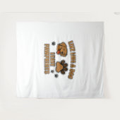 Leef als een hond Laat Pawprints (2) Wandkleed (Voorkant (horizontaal))