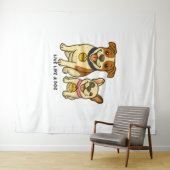 Leef als een hond Mozzie en Marlow Wandkleed (In Situ (horizontaal))