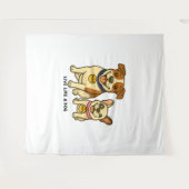 Leef als een hond Mozzie en Marlow Wandkleed (Voorkant (horizontaal))