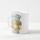 Leef Als Een Hond Strand Koffiemok (Voorkant links)