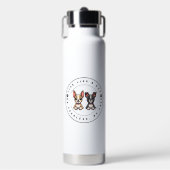 Leef als een hond, wees onbevreesd, wees vrij waterfles (Voorkant)