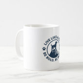 Leef als een hond, wees stout, wees dapper koffiemok (Voorkant links)