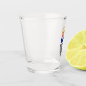 Leef als een Koning Shot Glass. Glas (Links)