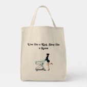 Leef als een Koning, Winkelen als een koningin Tote Bag (Achterkant)