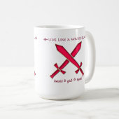 Leef als een krijger mok (Voorkant rechts)