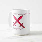 Leef als een krijger mok (Voorkant links)