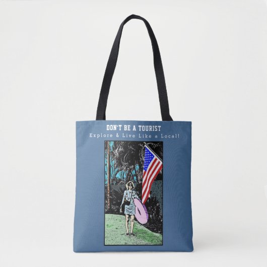 Leef als een lokale retro reis tote bag (Voorkant)