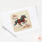 Leef alsof iemand de Gate Open Square Sticke heeft Vierkante Sticker (Envelop)