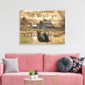 Leef alsof iemand de poort open heeft gelaten canvas afdruk (Insitu (Woonkamer))