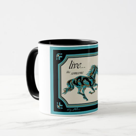 Leef alsof iemand de poort open heeft gelaten mok (Voorkant links)