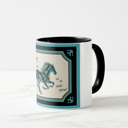 Leef alsof iemand de poort open heeft gelaten mok (Voorkant rechts)